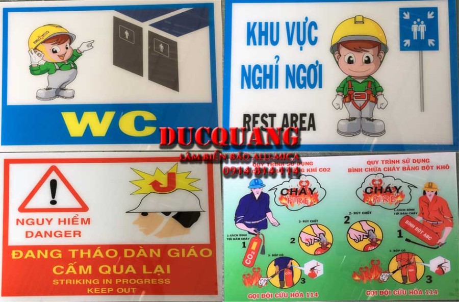 Làm biển cảnh báo trên công trình