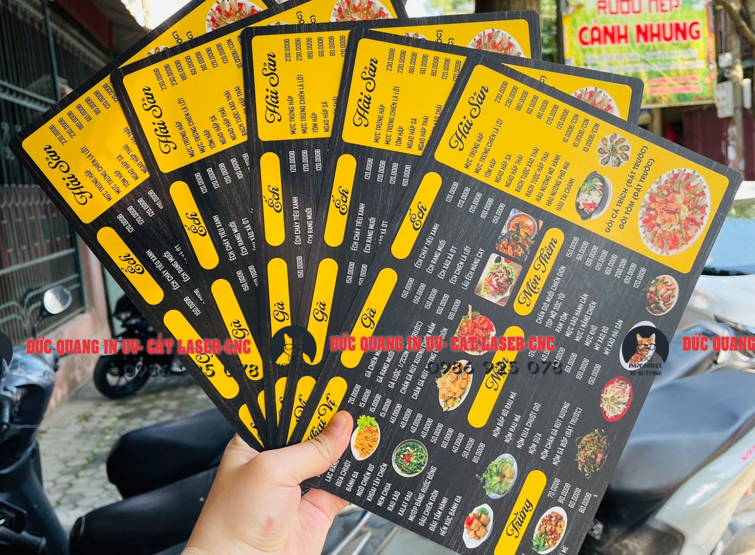 In menu nhua PVC